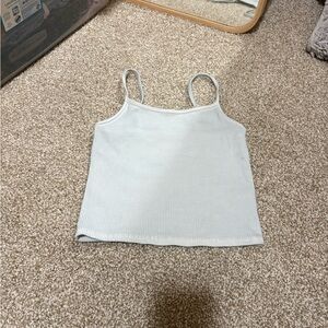 Women's Light Blue Ribbed Tank Top